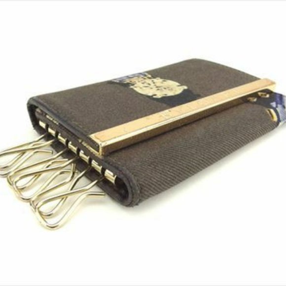 Bvlgari Key case Key holder Brown Canvas Leather Woman Authentic Used F1387 - Picture 3 of 8